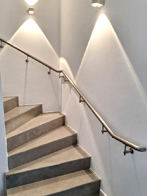 Edelstahlzubehör für Treppenhandläufe - Handlaufhalter höhenverstellbar mit Gelenk, diverse Rohrbögen und Verbinder