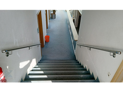 Edelstahl Handläufe gerade - Blick von oben