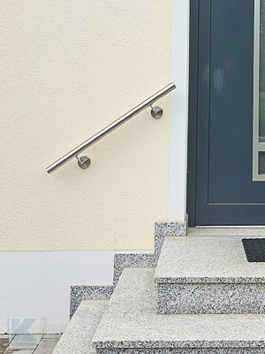 Edelstahl Handlauf gerade - zur Wandmontage