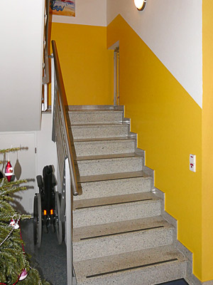 Treppenhaus, unterer Teil noch ohne Wandhandlauf