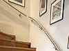 Edelstahlhandlauf zur Wandmontage für eine viertelgewendelte Treppe - 1. Lauf